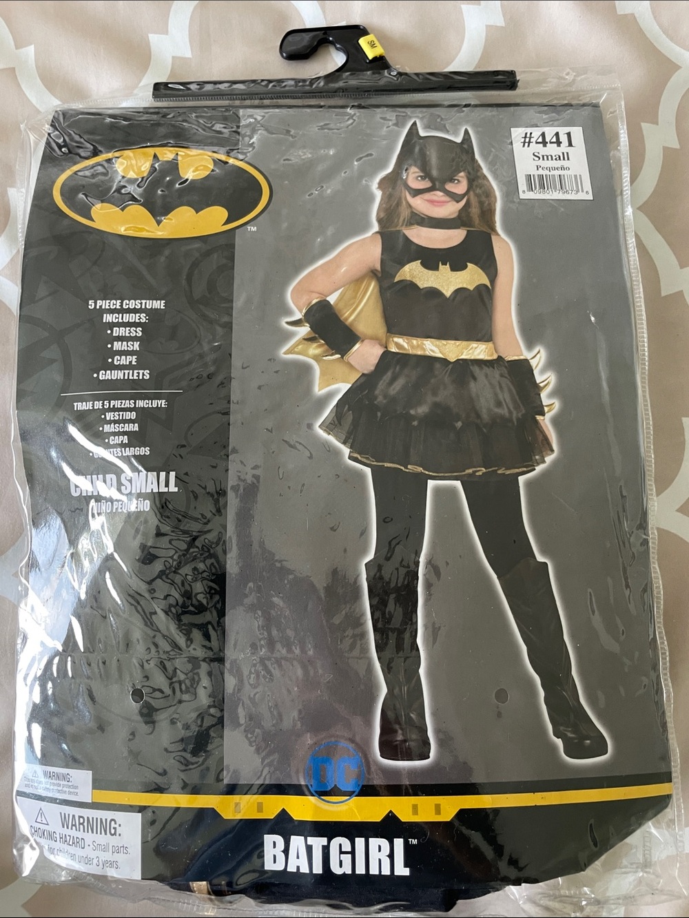 DC Comics Batgirl Costume for Kids - Black and Gold Dress & Cape